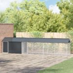 Bird Aviary with Extension Anthracite 112x640x141 cm Steel